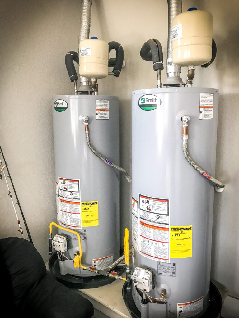 Two water heaters installed by Dilmak Plumbing