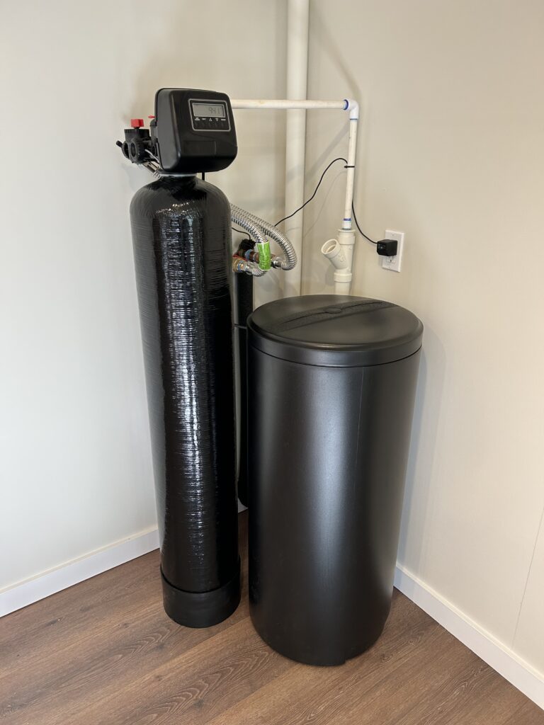 Water softener system installed by Dilmak Services in a San Antonio home